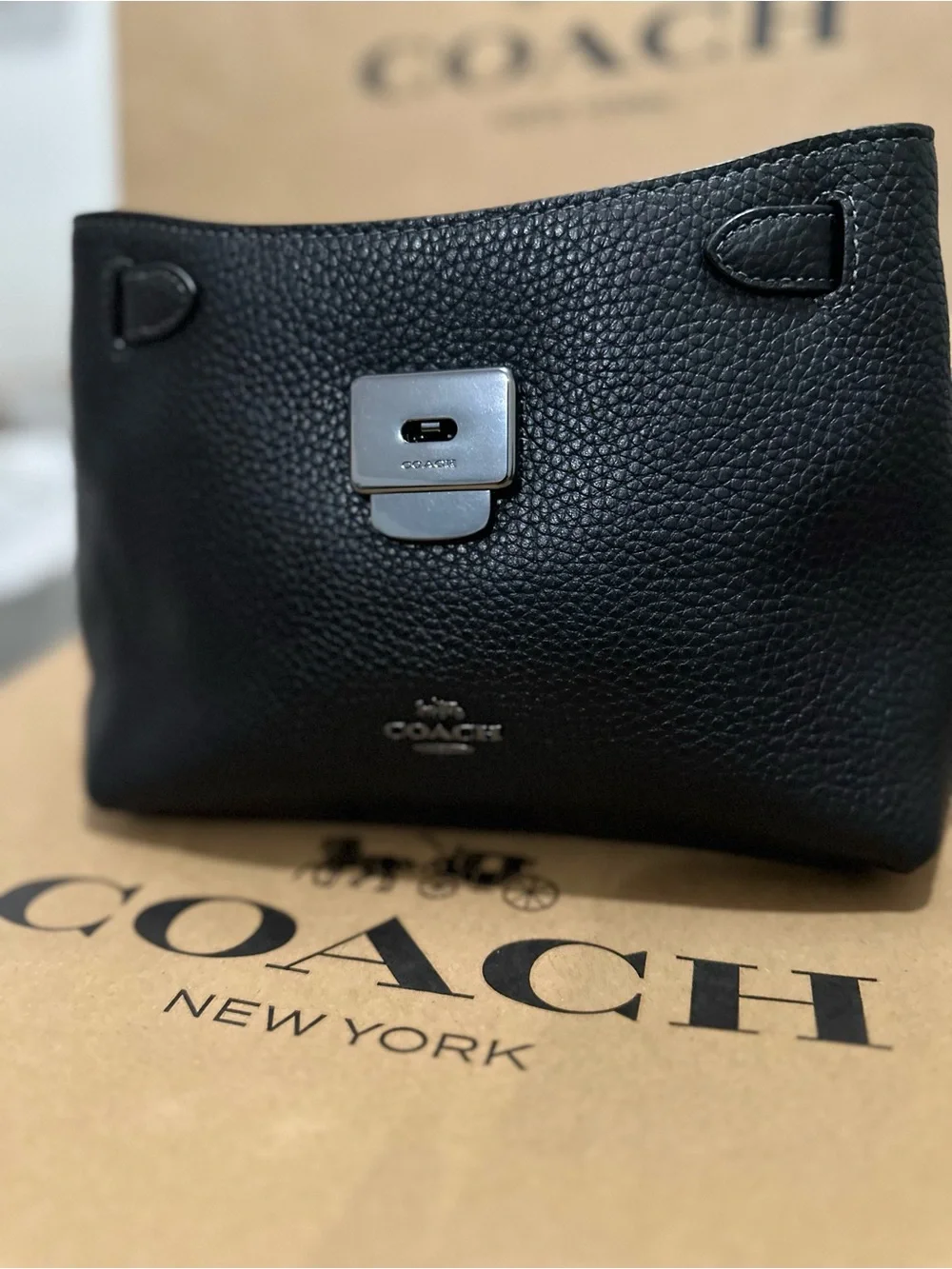 NWT Coach Emory Top Handle Bag CCE53 Gunmetal/Black
